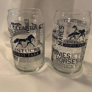 KENTUCKY HORSE‎ PARK GLASSES LOT of 2